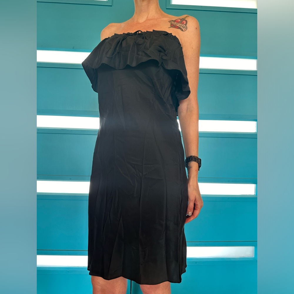 🖤 Robin Brouillette Designer Satin Dress - SF Sample Sale Find